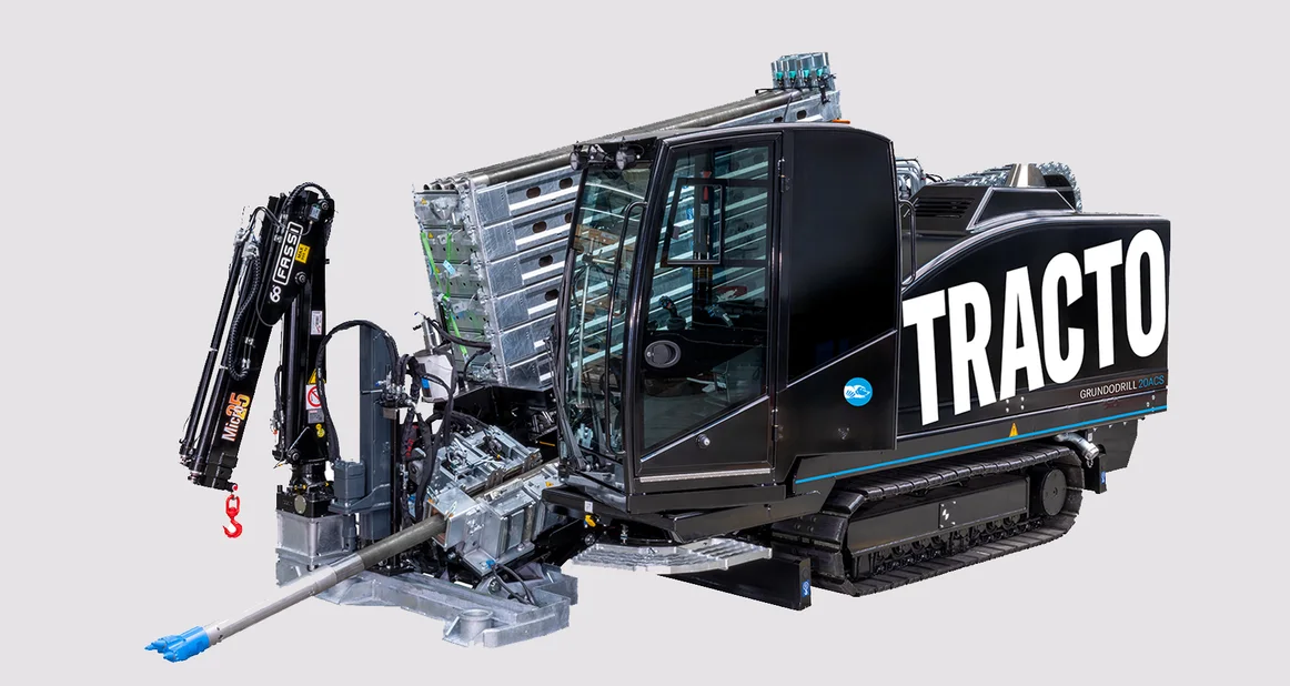 La Foreuse GRUNDODRILL 20 ACS est ultra performante pour opérer sur des chantiers complexes avec des sols rocheux. La flexibilité de la machine est dû au changement simplifié entre différents types de tiges.